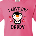 thumbnail image 4 of Inktastic I Love My Daddy with Cute Penguin and Hearts Youth T-Shirt, 4 of 5