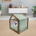 thumbnail image 3 of Vine Pet House, Vintage Style Foliage with Intermingled Branches Curvy Leaf, Outdoor & Indoor Portable Dog Kennel with Pillow and Cover, 5 Sizes, Reseda Green Pale Green, by Ambesonne, 3 of 5