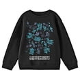 thumbnail image 3 of Minecraft Game Doodles Youth Black Crew Neck Sweatshirt-XS, 3 of 5