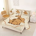 thumbnail image 2 of Erosebridal Kid Brown Capybara Full Size Sheets, Cute Animal Family Bed Sheets, 4pcs, 2 of 5