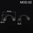 thumbnail image 1 of 10 Pcs Coussinets de Nez en Silicone en Forme de U pour Lunettes Insert Antidérapant Mod.2, 1 of 6