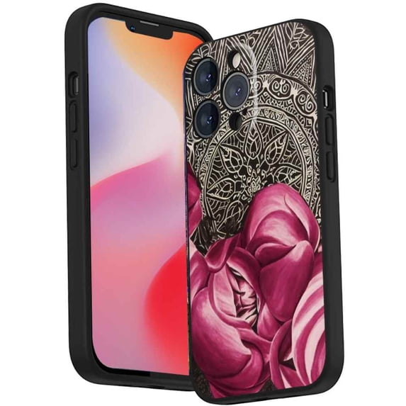 Compatible with iPhone 14 Pro Max Phone Case, Mandala-4 Case Men Women, Flexible Silicone Shockproof Case for iPhone 14 Pro Max