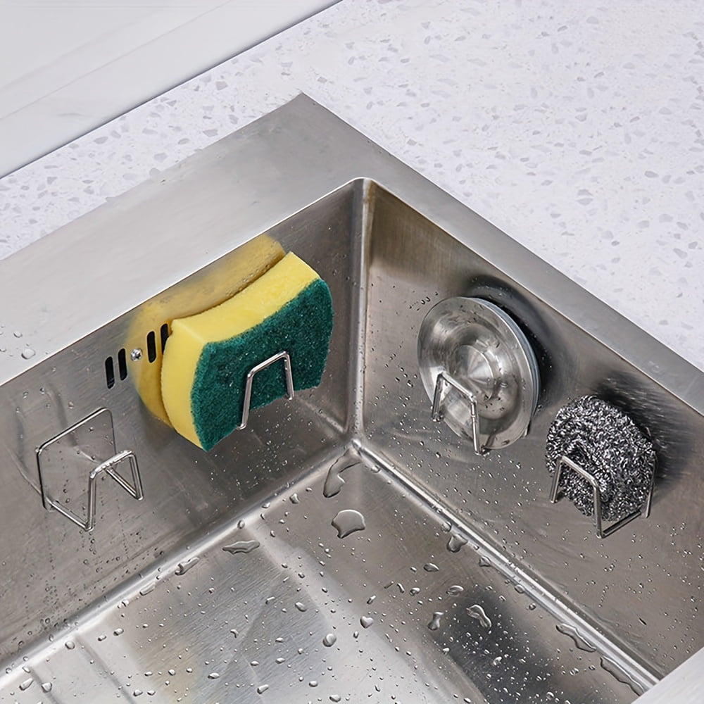 Organisateur d'évier, suspendu pour cuisine, porte-éponge, évier, sans perçage, mural Organisateur d'évier, suspendu pour cuisine, porte-éponge, évier, sans perçage, mural