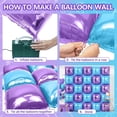 thumbnail image 4 of 25PCS Light Purple and Blue Square Foil Balloons Wall Backdrop Double Sided Purple and Light Blue Frozen Balloons Arch Kit for Birthday Baby Bridal Shower Kids Winter Theme Party Decorations, 4 of 8