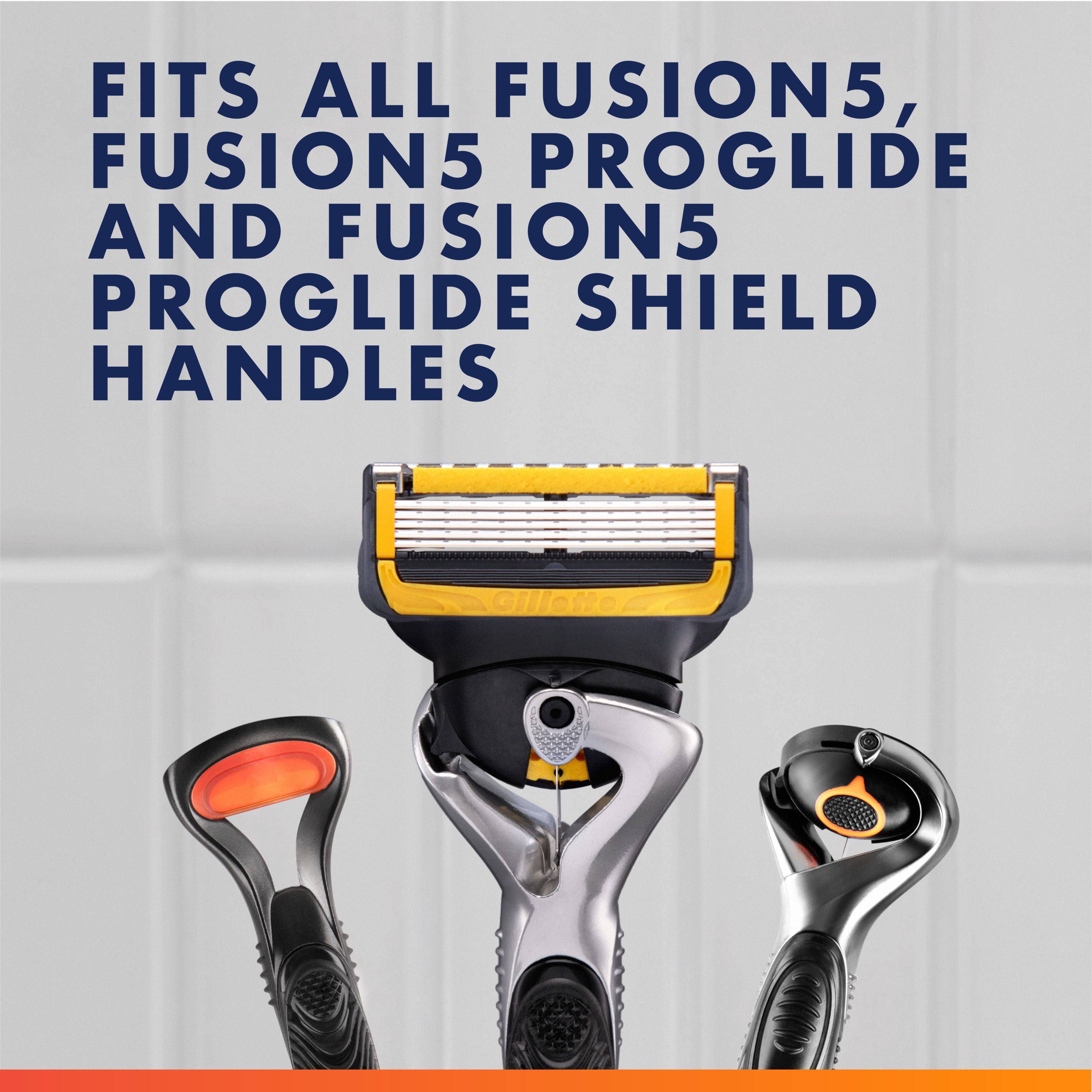 Cartouches de rechange de rasoir Gillette Fusion5ProGlide Défense pour hommes de rechange de rasoir pour manche de rasoir Flex-pivot, 2x plus de lubrification, lame de précision pour hommes