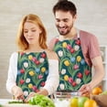 thumbnail image 3 of Pioneer Flower Floral Print Pattern Apron for Women and Men, Cotton Linen Waterproof with Pockets, Adjustable, 33x27 Inch for Kitchen, Gardening, BBQ, Salon, 3 of 6