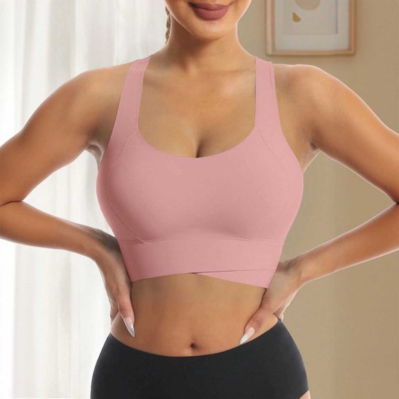 Yijfswar Women's Sports Bras Wirefree Low Impact Workout Bras Breathable Yoga Sport Bras for Everyday & Sleep, Size XS