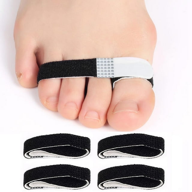 4 Uds vendas para , alisadores de grandes torcidos férula superpuestos cojín vendajes acolchados Colco Envolturas para los dedos de los pies