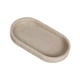 thumbnail image 4 of Bandeja de dispensador de jabón 7.8x3.9 pulgadas Sleek Forma ovalada bandeja de tocador versátil para cepillos de maquillaje accesorio decorativo Beige, 4 of 8