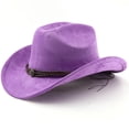 thumbnail image 4 of OJSFQUFP Cowboy Hat for Women and Men with Shapeable Wide Brim Cattleman Western Hats for Cowboys, 4 of 5