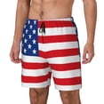 thumbnail image 1 of Fotbe America Flags3 Traje de Baño para Hombre – Shorts de Natación de Secado Rápido con Forro y Bolsillos-X-Large, 1 of 6