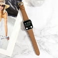 thumbnail image 5 of Palm Grain Leather Watchband for Apple Watch 38 40 41mm Bracelet for Iwatch Series 8 7 6 SE 5 4 3 Wrist Strap 42 44 45 49mm (Taupe,42 44 45 49mm), 5 of 7