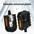 thumbnail image 3 of Toudaret 2Pcs Bike Pedals, Folding Bike Pedals Universal with Reflective Strips Waterproof  Wide Flat Cycling Foldable Pedals for Ebike, Urban Commute, Bikes, 3 of 8