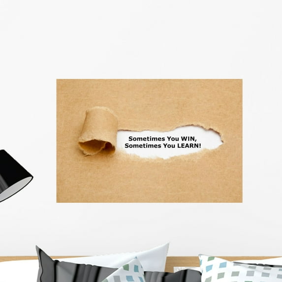 Sometimes You Win Sometimes Wall Mural Decal Sticker, Wallmonkeys Peel & Stick Vinyl Graphic (24 in W x 16 in H)
