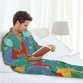 thumbnail image 6 of Lsque Ho Ho Ho Pattern Long Sleeve Pajama Set for Men - Soft 2-Piece Sleepwear and Loungewear Set with Pockets, Comfy Nightwear-X-Large, 6 of 7