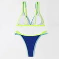 thumbnail image 5 of Afdoent Women's Bikini Sets Color Block Bikini Swimsuit Women Swimwear Push Up Bikini Set Thong Brazilian Bathing Suit Beach Wear Vintage Swimwear, 5 of 6