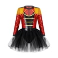 thumbnail image 4 of DPOIS Girls Circus Costume Magician Performance Mesh Tutu Dress Red 12, 4 of 7