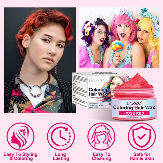 Heliisoer Hair Coloring Wax, Color Wax Pomades Natural Hair Coloring Wax Cosplay