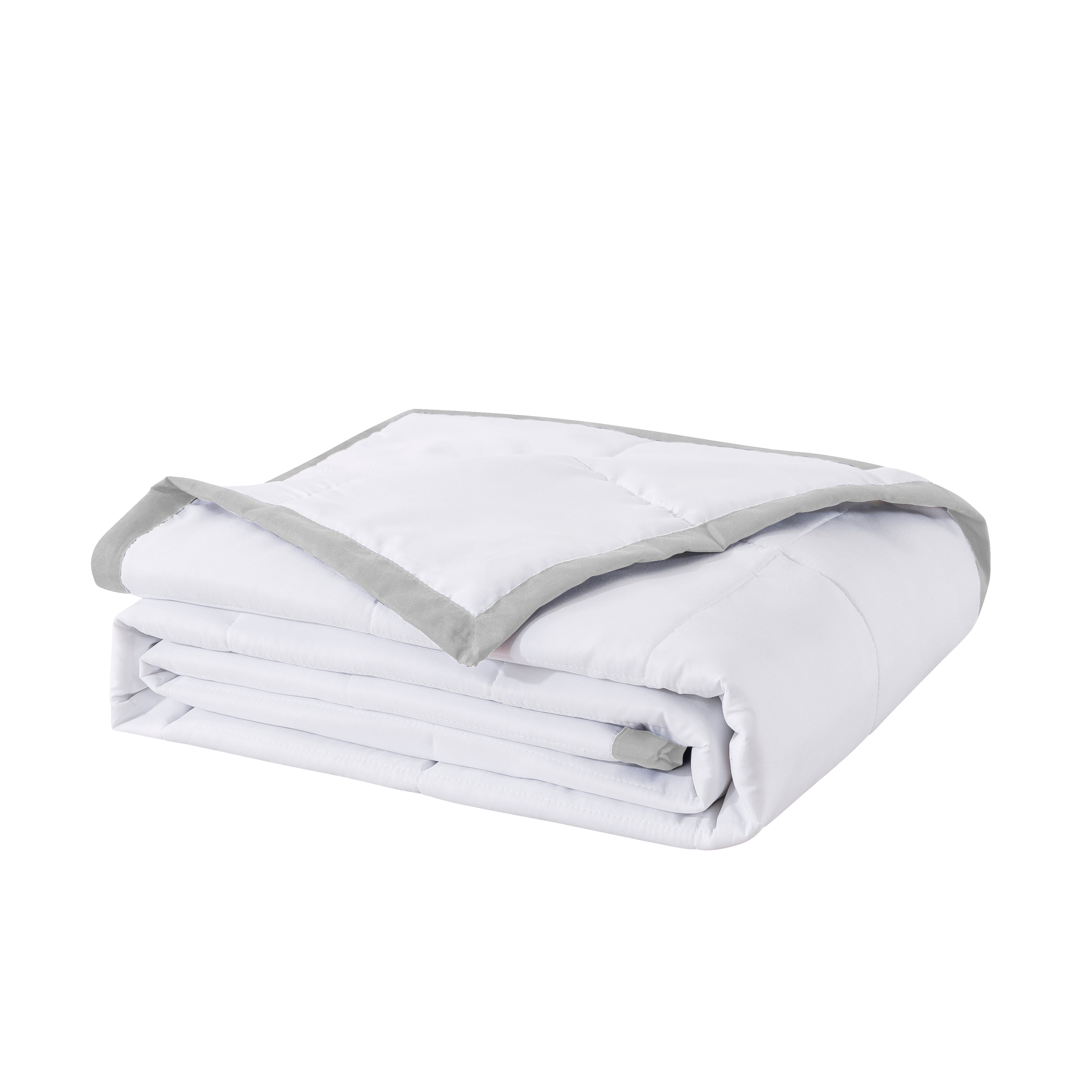 St. James Home Framed Down Alternative Bed Blanket, Glacier Gray, Twin