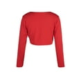 thumbnail image 3 of Women's Open Front Knit Cropped Bolero Shrug Cardigan Sweater Long Sleeve Casual Clothes, 3 of 8
