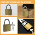 thumbnail image 5 of 4 Pcs Brass Padlock Suitcase Mini Small Locks with Keys Keepsake for Locker Drawer, 5 of 6