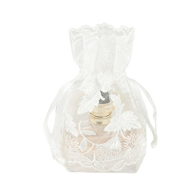 Yuarrent Bolsas de almacenamiento de azúcar con cordón, decoración de boda reutilizable, pendientes portátiles, joyería, regalos de Kits de decoración para fiestas