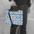thumbnail image 6 of ZICANCN Laptop Case 13 inch, Blue Floral Motif Tribal Work Shoulder Messenger Business Bag for Women and Men, 6 of 9