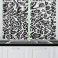 thumbnail image 2 of MKHERT Striped Leopard Blackout Window Curtain Kitchen Curtain 26x39 inch, 2 Panels, 2 of 3