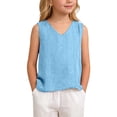 thumbnail image 2 of shoper Tank Tops for Girls 10-12 Sleeveless Summer Tops Fashion Black Camisole Soft Girl Clothes, 2 of 3