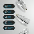 thumbnail image 3 of Chrome Metal Tips for Apple Pencil Pro 1st, 2nd & USB-C 2 Packs｜Durable Pencil Tip Replacement, Precise Control Stylus Tips & Pen-feel Pencil Nibs, 3 of 7