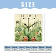 thumbnail image 2 of 10 Inch Wall Clock Battery Operated Square Clock for Office, Kitchen, Outdoor, Living Room,Green Mexican Texas Cactus Plants Style, 2 of 4