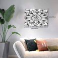 thumbnail image 2 of Balery Mandala Floral Line Art Pattern Canvas Decorative Picture – 30x40in Premium Wall Art, Modern Canvas Print for Home Decor（Horizontal）, 2 of 6