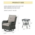 thumbnail image 2 of Gymojoy 3 Pieces Outdoor Wicker Swivel Rocker Patio Set,Patio Conversation Set, Swivel Rocking Chairs Set with Side Table( Gray Wicker/Gray Cushion), 2 of 11