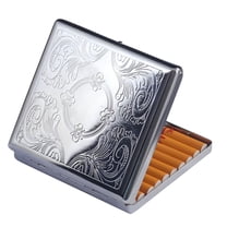 TENIRO Cigarette Case Regular, King Size or 100's Double Sided Crush-Proof Metal