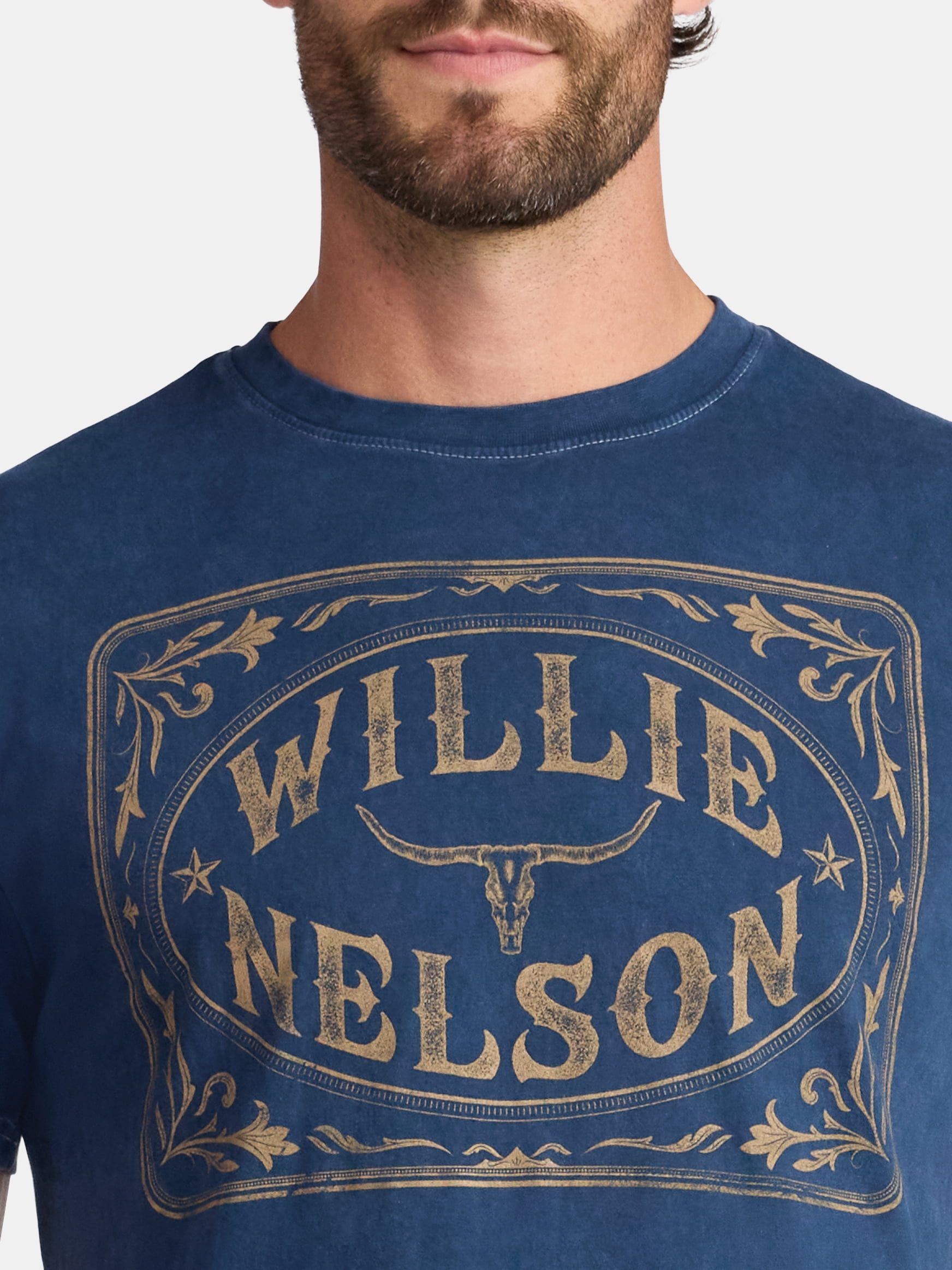Willie Nelson Men's and Big Men's Graphic Tee with Short Sleeves, Sizes S-3XL