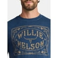 thumbnail image 4 of Willie Nelson Men's and Big Men's Graphic Tee with Short Sleeves, Sizes S-3XL, 4 of 5