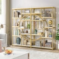thumbnail image 4 of Bookshelf Modern 5 Tier Etagere Bookcase, Freestanding Tall Bookshelves Display Shelf Storage Organizer with 9-Open Storage Shelf for Living Room, Bedroom, Home Office, 4 of 5