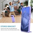 thumbnail image 5 of ELEHOLD Case for Google Pixel 9/9 Pro, Shockproof Full Body Case Built in Slide Camera Lens Cover & Invisible Kickstand,Purple, 5 of 11