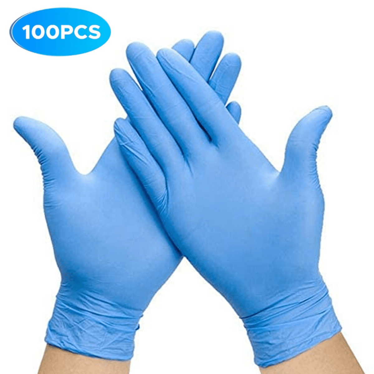 100Packs Blue Disposable Protective Gloves PVC Gloves for kitchen