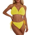 thumbnail image 1 of Beachwear Set for Summer Leisure with Sleek Strapless Solid Design and Versatile Two-Piece Bikini Ensemble, 1 of 4