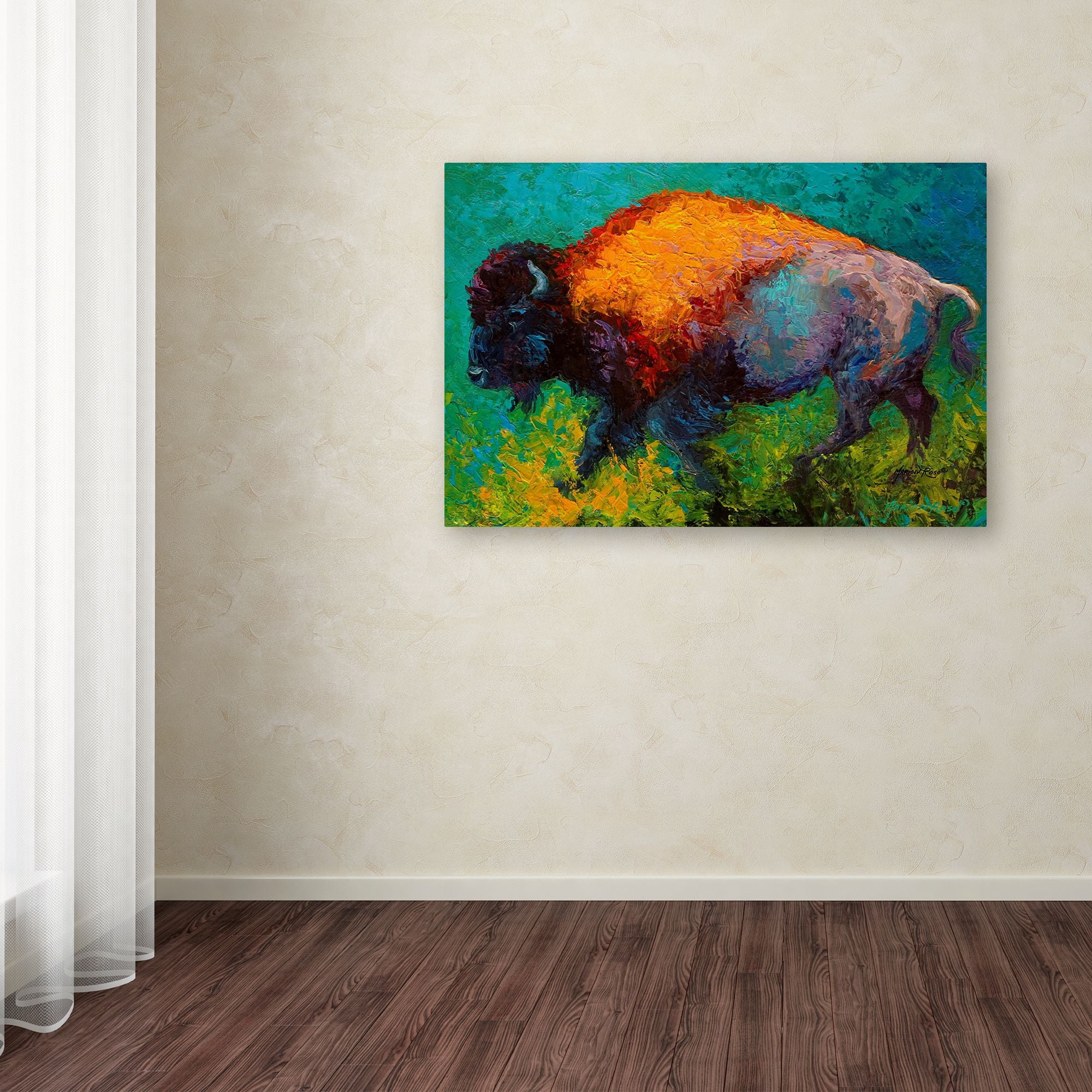 Marion Rose 'On The Run Bison' Canvas Art