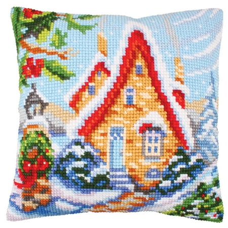 Cottage Bedroom Collection - Collection D'Art Fairy Cottage Pillow Cover Needlepoint Kit