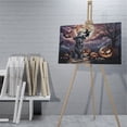 thumbnail image 4 of Spooky Halloween Night Witch Newfoundland Glowing Pumpkins Horizontal Matte Canvas Poster Newfie Dog Lover Gifts Wall Art Home Decor - 12015, 4 of 5