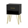 thumbnail image 7 of KULAGAGA Nightstand with Storage Drawer, Open Cube, Metal Legs for Living Room Bedroom, Black, 7 of 7