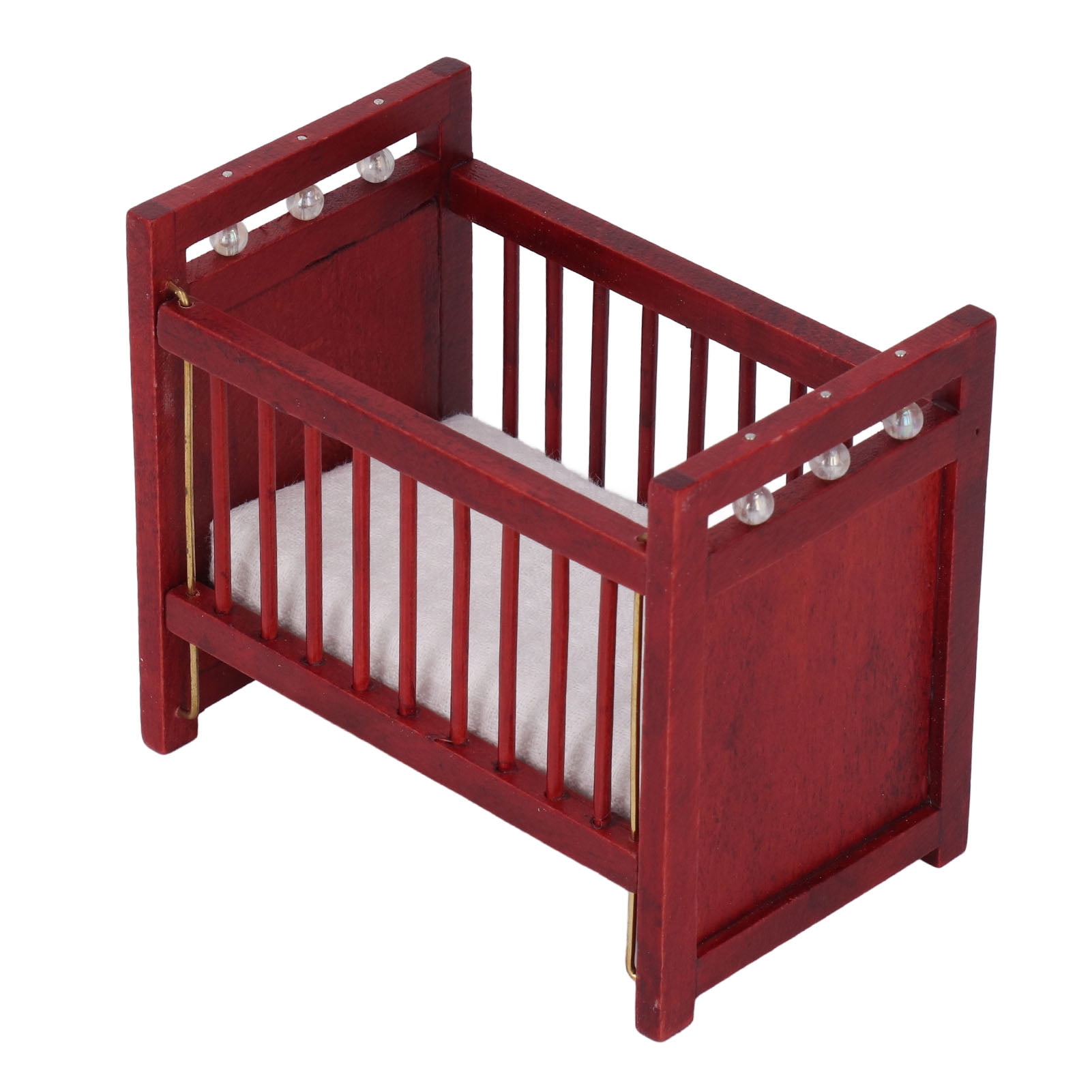 Dollhouse Miniature Decoration Miniature Crib 1 12 Scale Doll House Toys Dollhouse Crib Props Remarkable Clarity Walmart