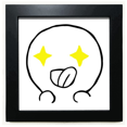 thumbnail image 1 of Eyes Send Forth Star Face Cartoon Black Square Frame Picture Wall Tabletop, 1 of 3