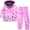 Pink-A, variant on Odeerbi Baby Girls Boys Clothes Baby Outfits Shirts Sets Toddler Long Sleeve Floral Coat Rainproof Hooded Jacket Trousers Suit