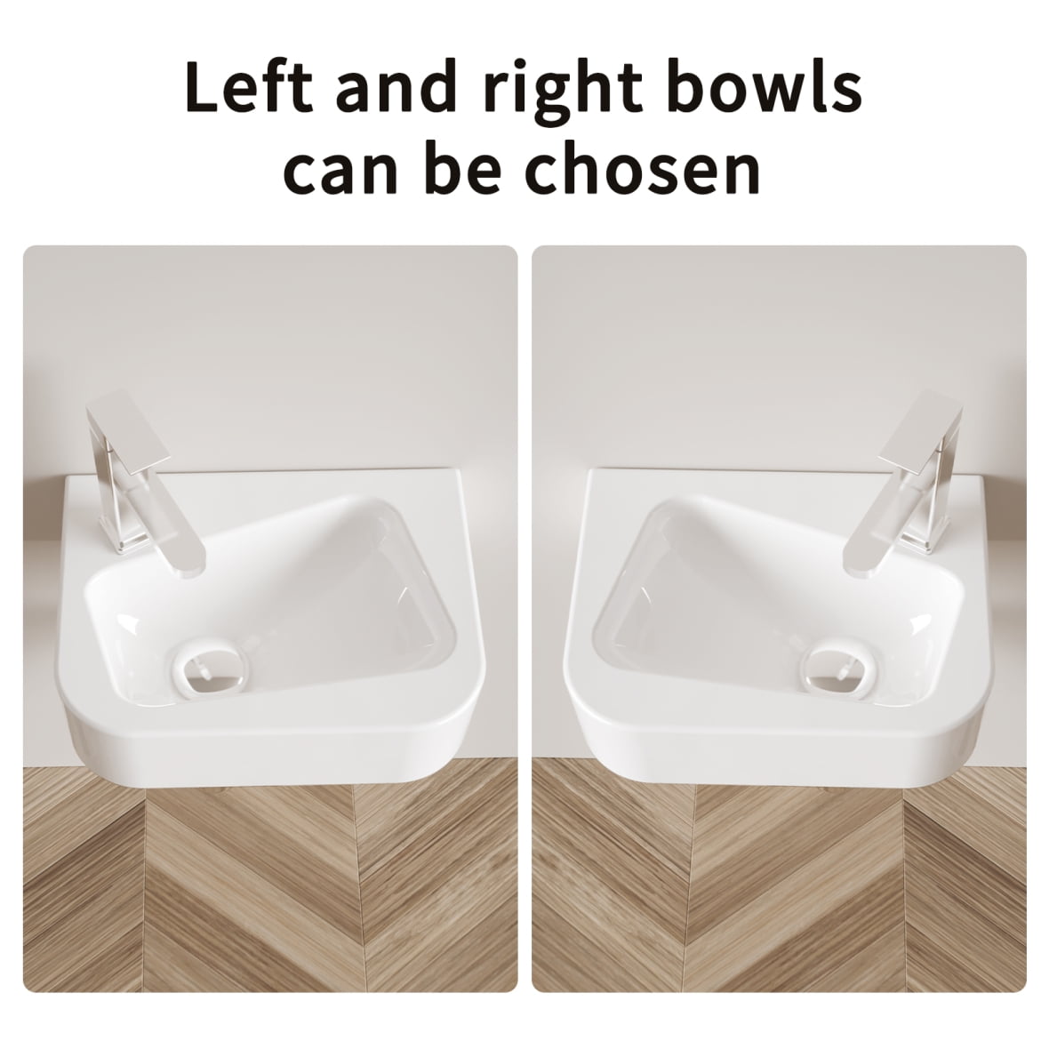 Wall Mounted Bathroom Sink 14" x 10" Rectangle Vessel Sink for Small Modern Bathrooms White Ceramic Vanity Sink with Drain Opening