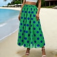 thumbnail image 2 of Faldas de las Mujeres Midi Gasa Impreso Suelto Ajuste Falda Midi Casual para la Primavera Verano Casual Uso Diario, 2 of 6