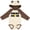 Natural & Brown w Ears, variant on Inktastic Chicks Dig Me Boys Long Sleeve Baby Bodysuit